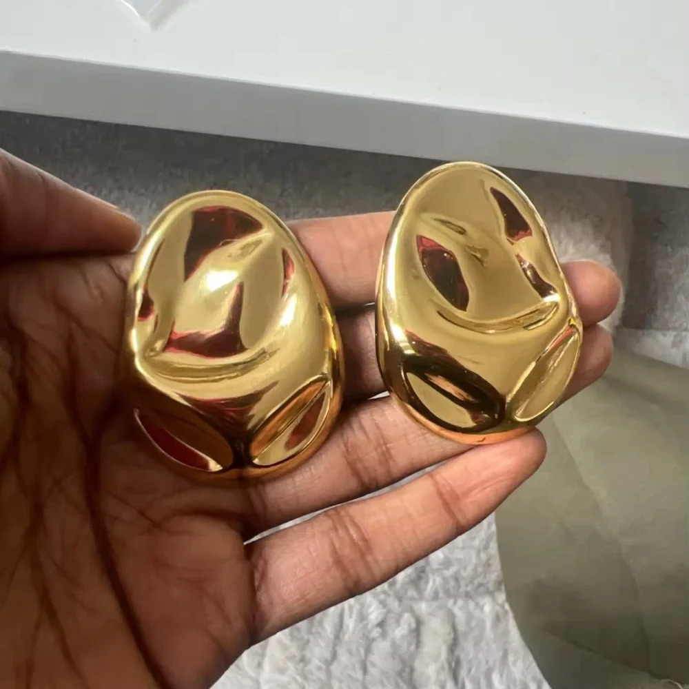 Vintage Gold Geometric 18K Gold Stainless Steel Waterproof Earrings